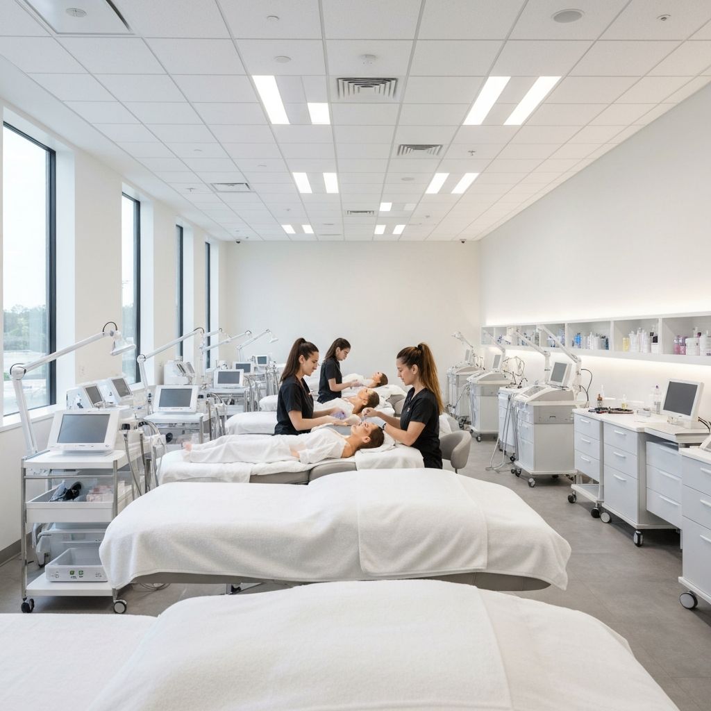 Clinical training lab at Dermaline Academy